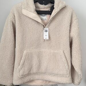 Abercrombie & Fitch Cream Teddy Jacket